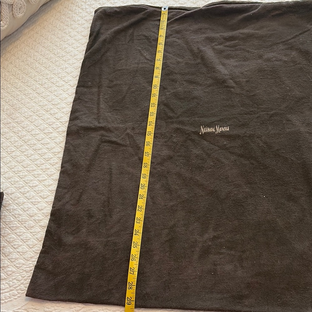 Neiman Marcus Pacific Silvercloth Dark Brown silver/silver plate 3 zipper bags - Picture 7 of 13